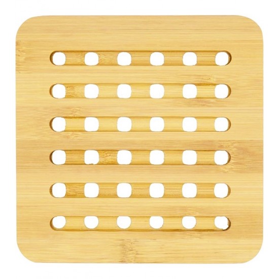 Descanso De Panela 15cm Em Bambu Quadrado Mimo Style